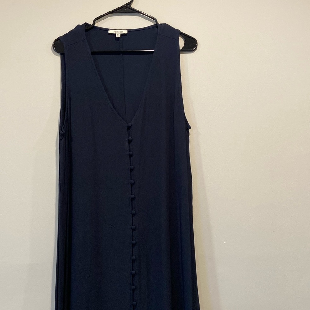 madewell tank top front button dress